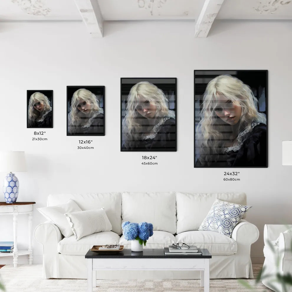 Dark Fantasy - A Woman With Long Blonde Hai Wall Art
