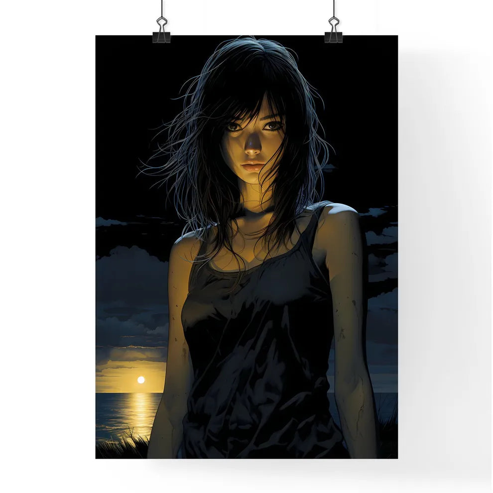 Dark Fantasy - A Woman With Long Hair Standi Poster