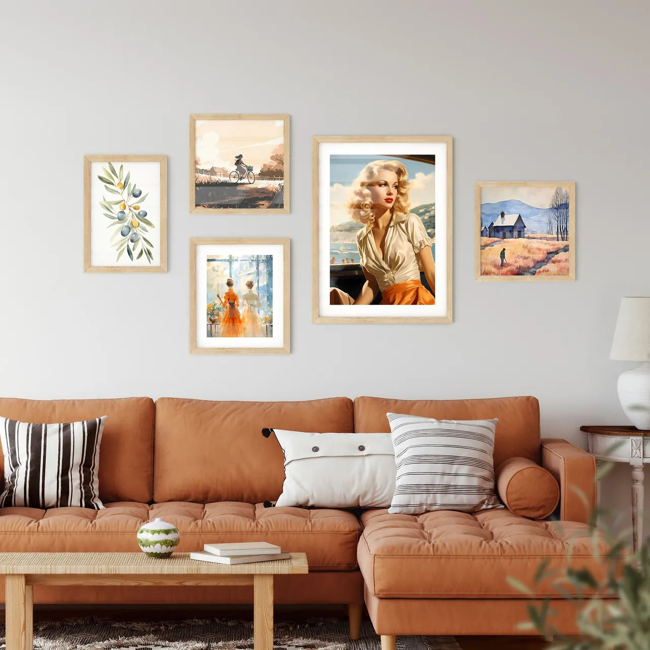 Desire - A Woman In A Boa Framed Print