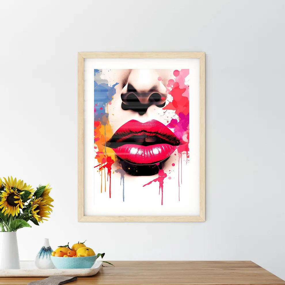 Desire - A Close Up Of A Woman's Lip - Kitchen Hangings