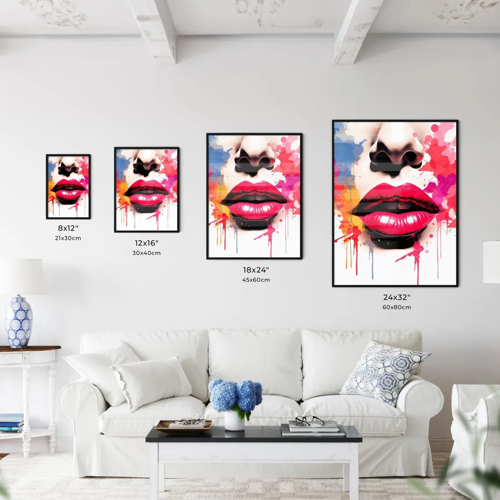 Desire - A Close Up Of A Woman's Lip Wall Art