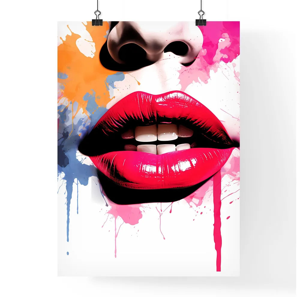 Desire - A Close Up Of A Woman's Lip Poster
