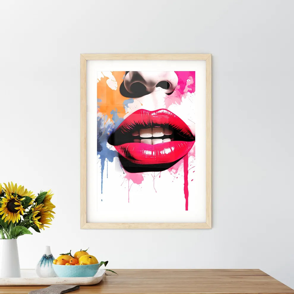 Desire - A Close Up Of A Woman's Lip - Kitchen Hangings