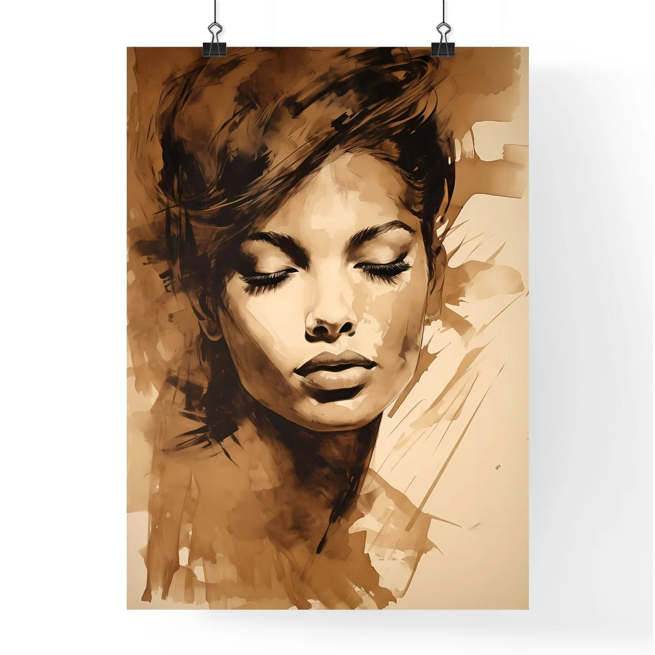 Eva - A Painting Of A Woman's Fac Poster