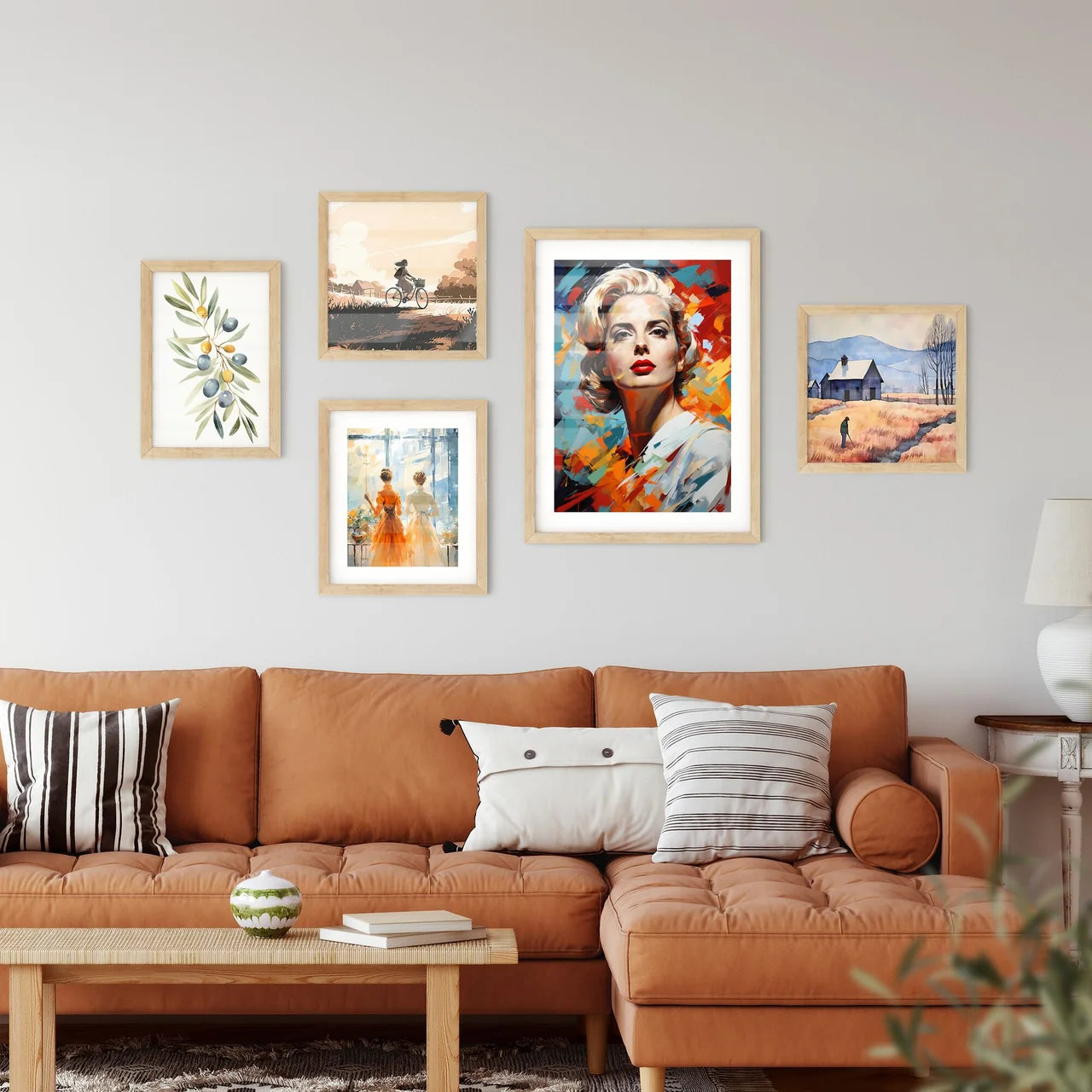 Eva Peron - A Woman With Blonde Hair And Red Framed Print