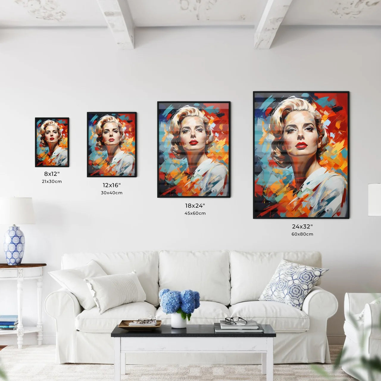 Eva Peron - A Woman With Blonde Hair And Red Wall Art