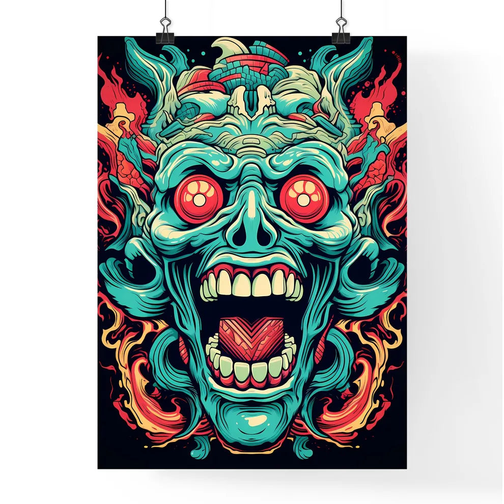 Evil - A Colorful Art Of A Zombie Fac Poster