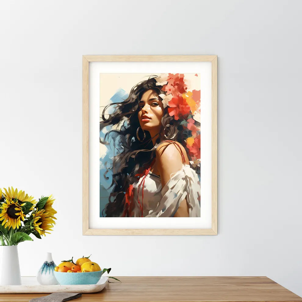 Expressionism - A Woman With Flowers In Her  - Kitchen Hangings