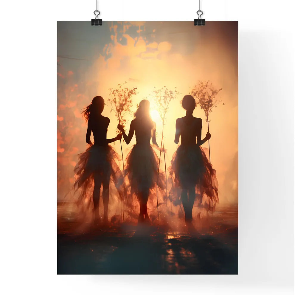 Fall - A Group Of Women In Dresses Holding F Poster