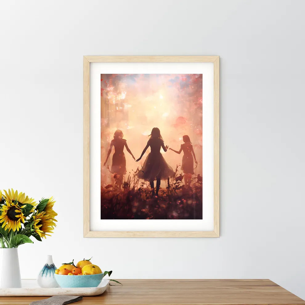 Fall - A Group Of Women Walking In A Field O - Kitchen Hangings