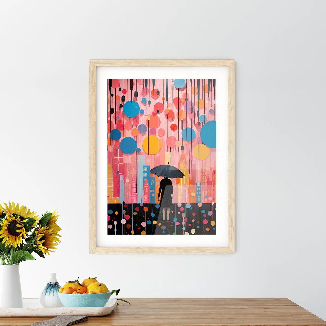 Fall - A Person Holding An Umbrella In Front - Kitchen Hangings