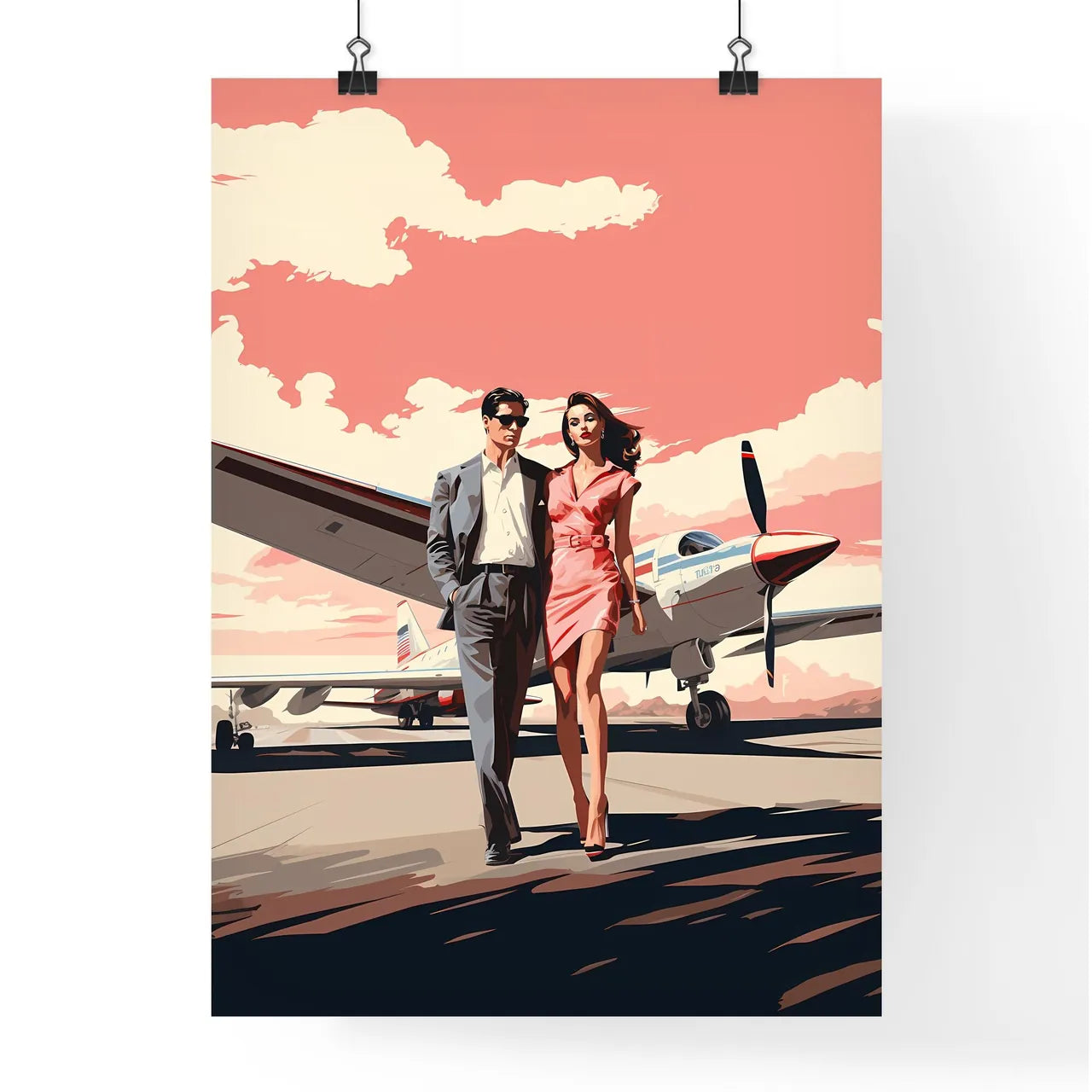 Fashion - A Man And Woman Standing In Front  Poster