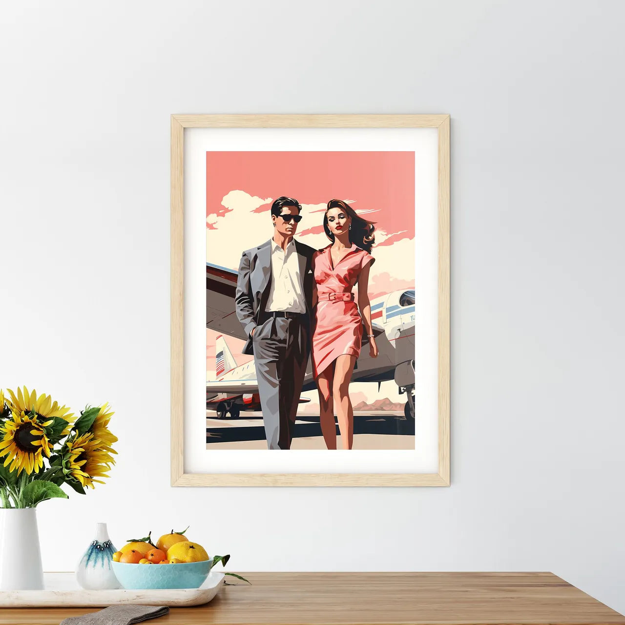 Fashion - A Man And Woman Standing Next To A - Kitchen Hangings