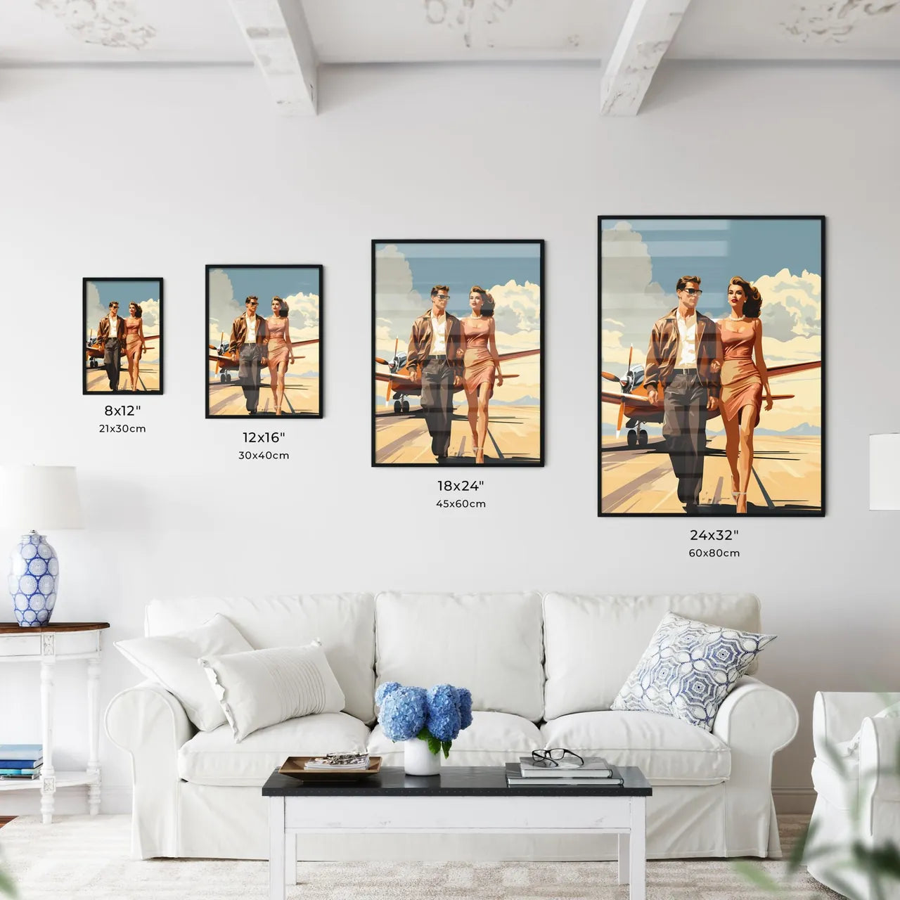 Fashion - A Man And Woman Walking On A Runwa Wall Art