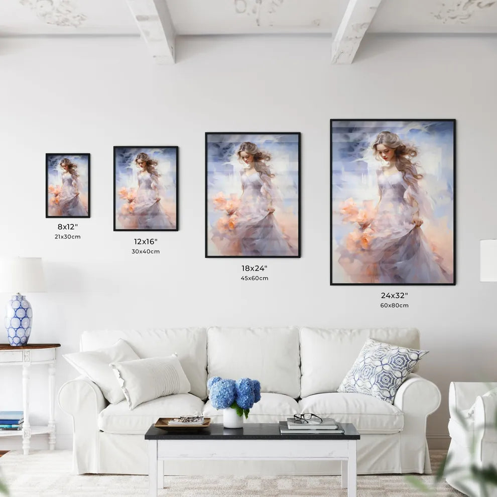 Feelings - A Woman In A Dres Wall Art