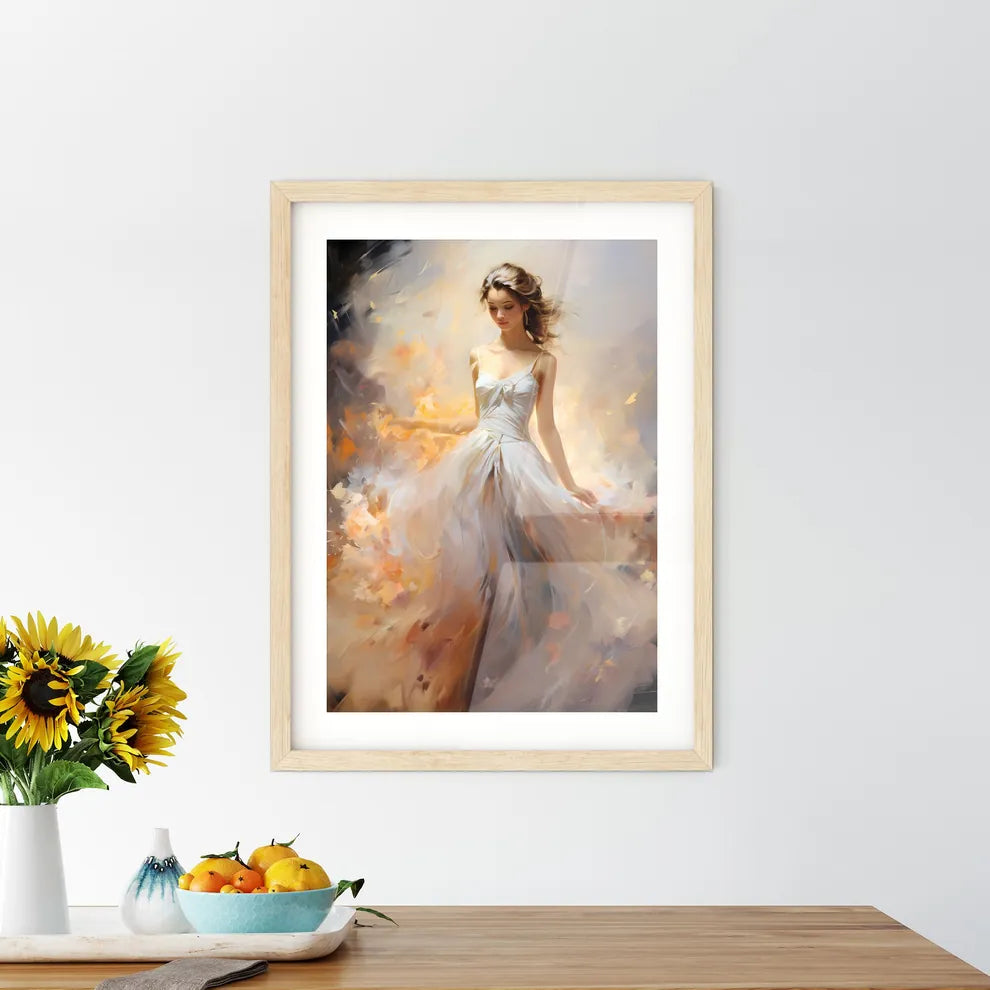 Feelings - A Woman In A White Dres - Kitchen Hangings