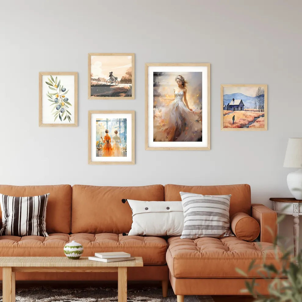 Feelings - A Woman In A White Dres Framed Print