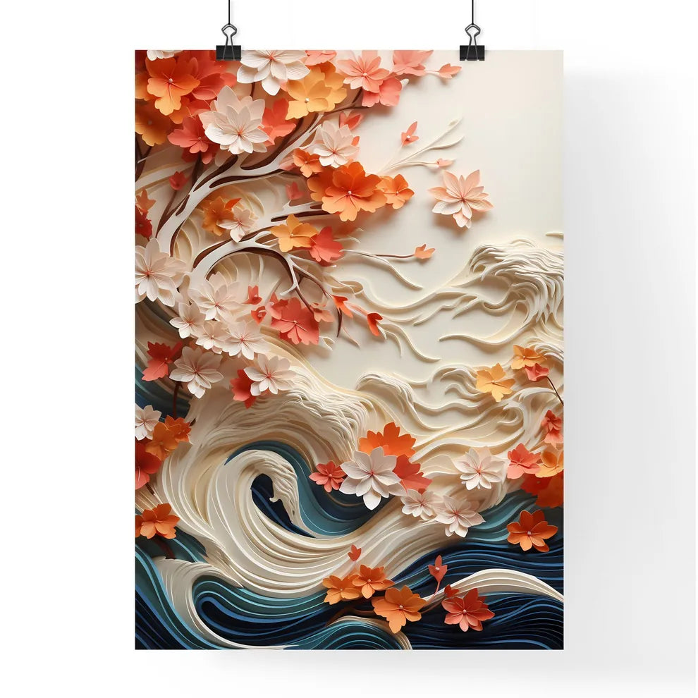 Floral Dream - A Paper Cut Out Of Flowers An Poster