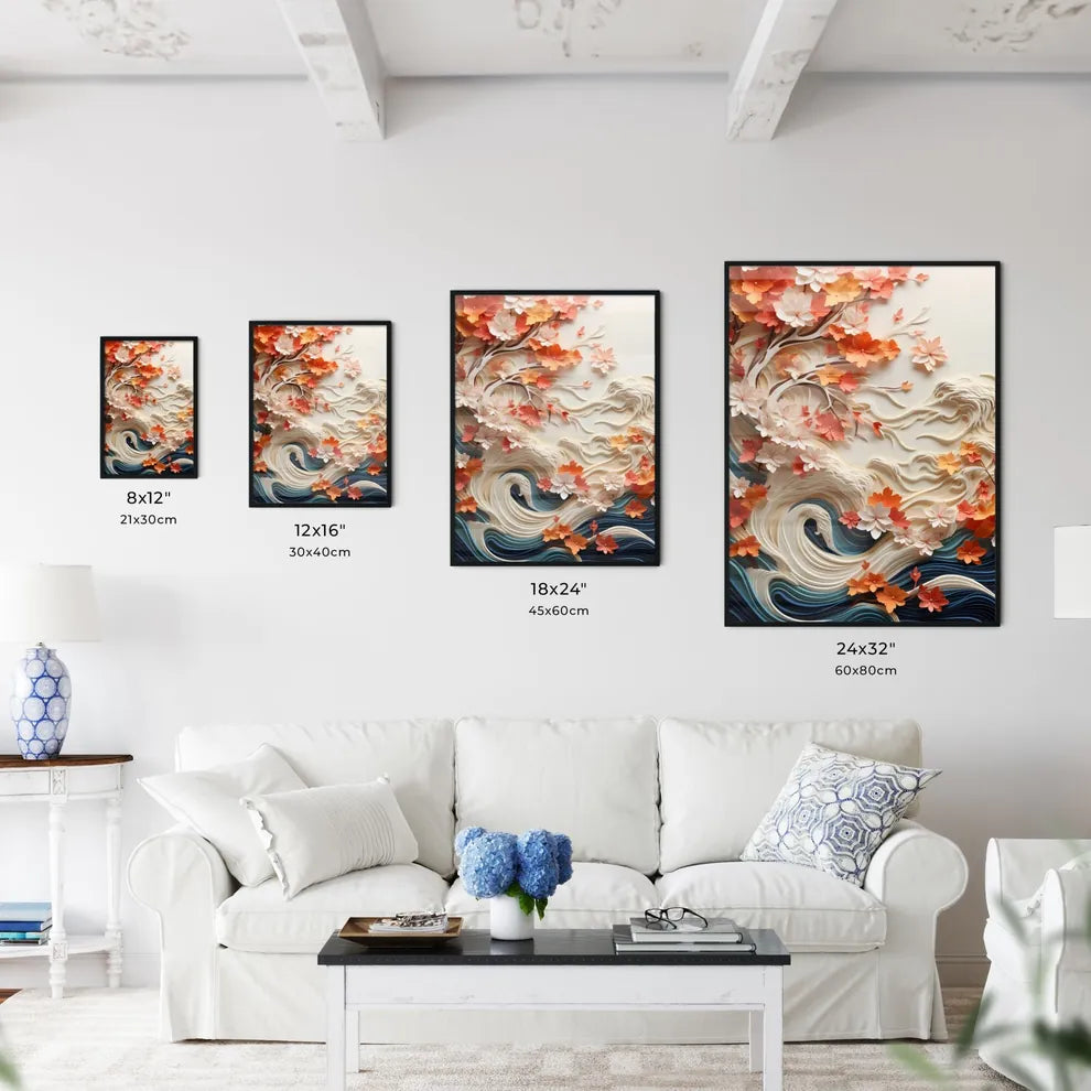 Floral Dream - A Paper Cut Out Of Flowers An Wall Art