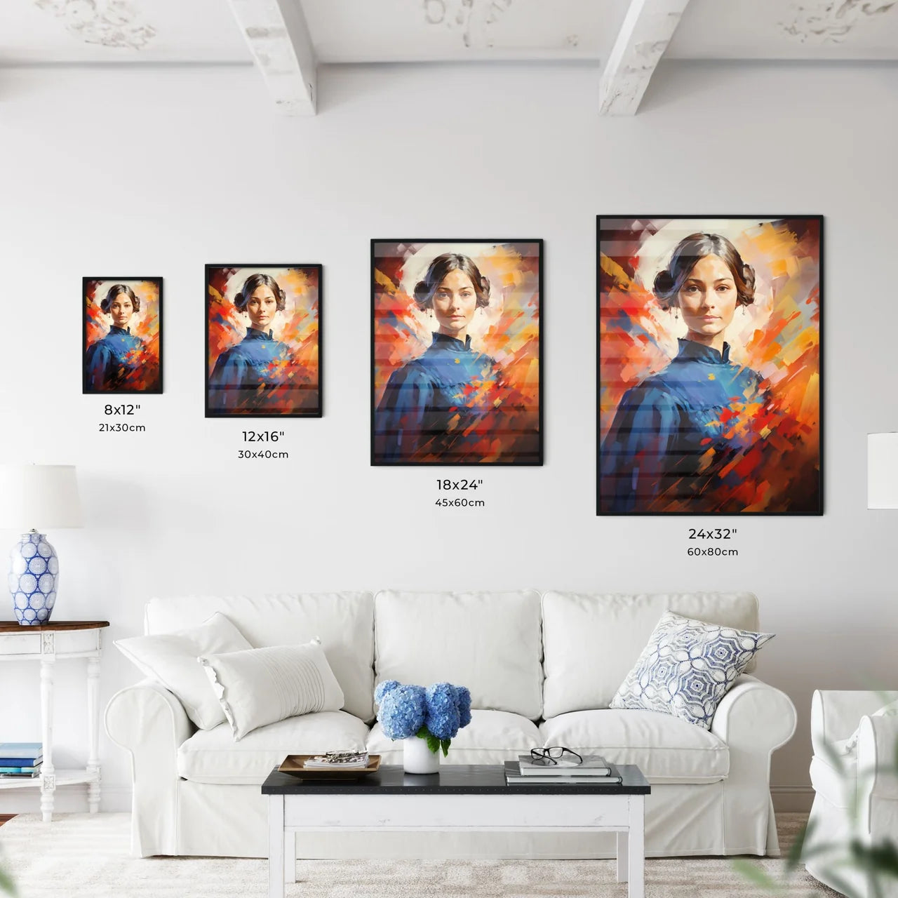 Florence Nightingale - A Painting Of A Woma Wall Art