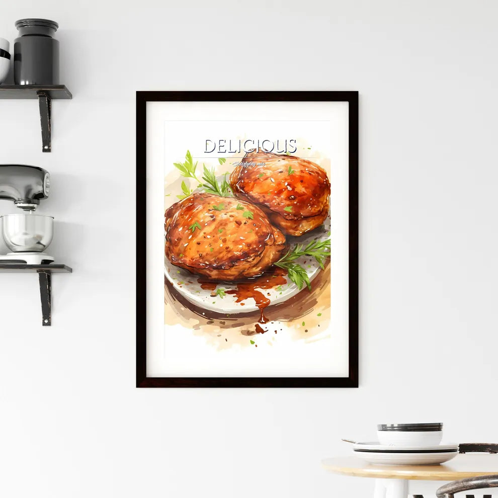 Food On A Plat Framed Print