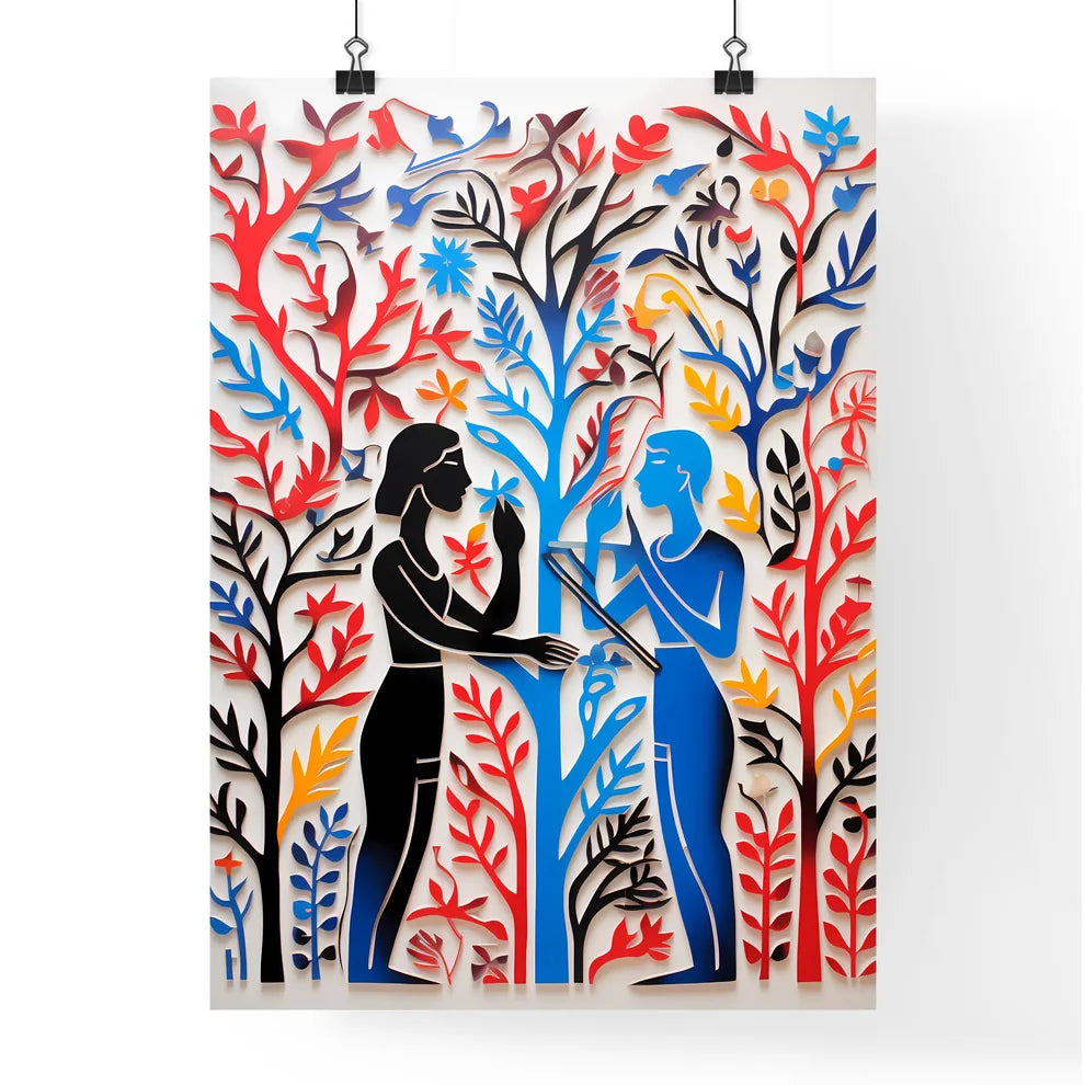 Friendship - A Artwork Of A Man And Woma Poster