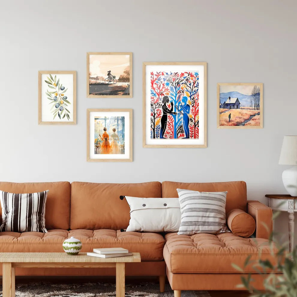 Friendship - A Artwork Of A Man And Woma Framed Print