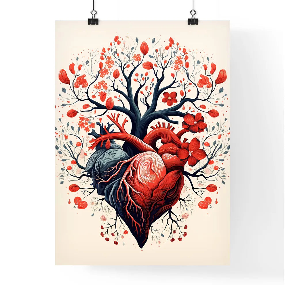 Friendship - A Tree With Flowers And Human H Poster