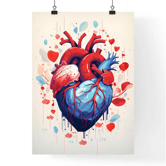 Friendship - A Heart With Red Veins And Vein Poster