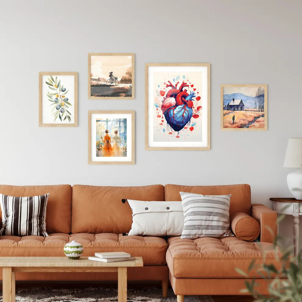 Friendship - A Heart With Red Veins And Vein Framed Print