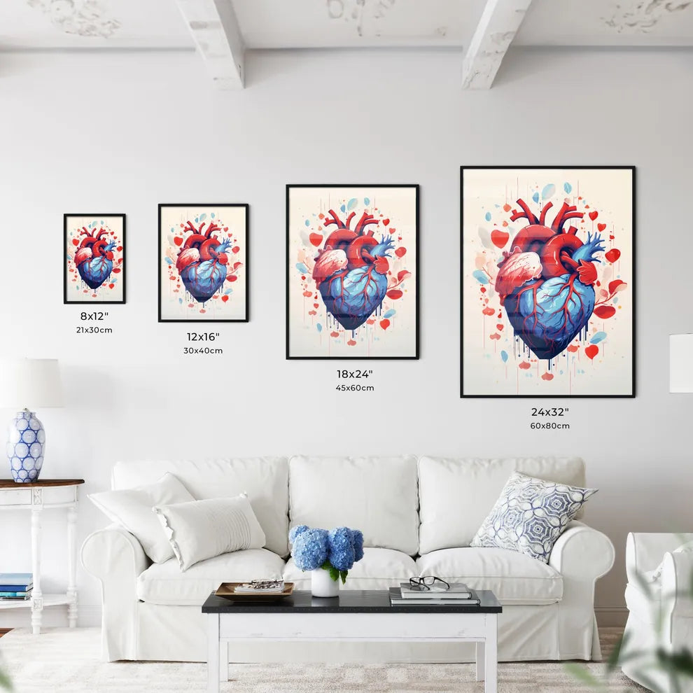 Friendship - A Heart With Red Veins And Vein Wall Art