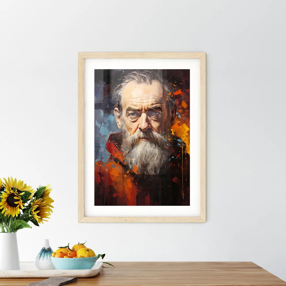 Galileo - A Painting Of A Man With A Bear - Kitchen Hangings