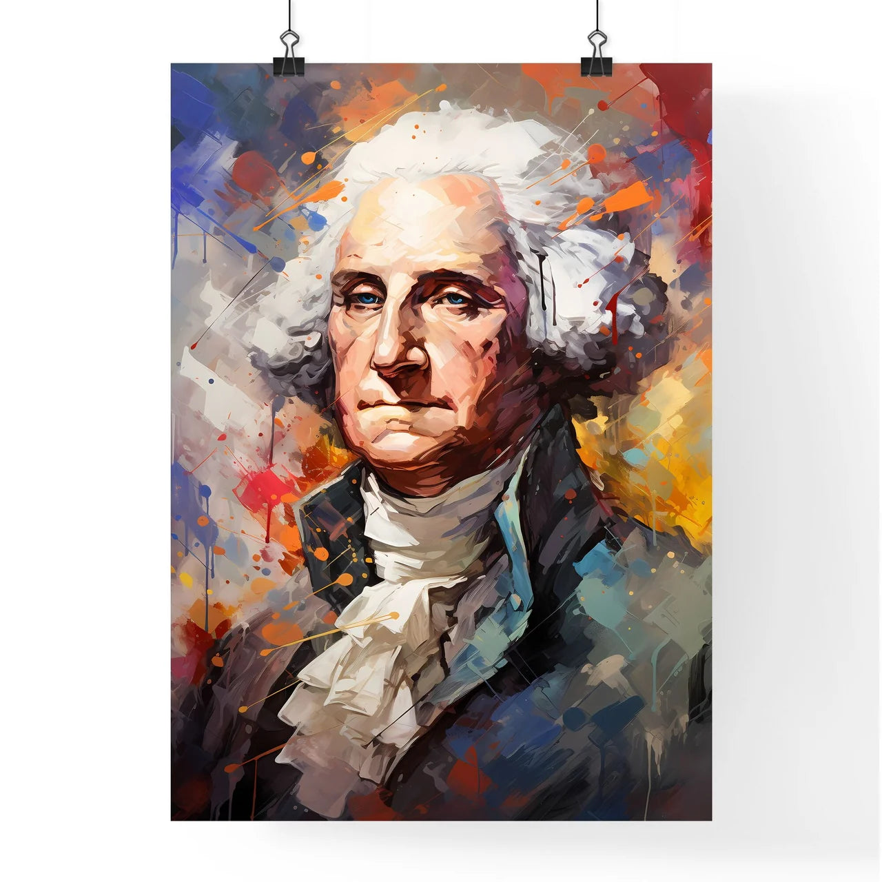 George Washington - A Painting Of A Ma Poster
