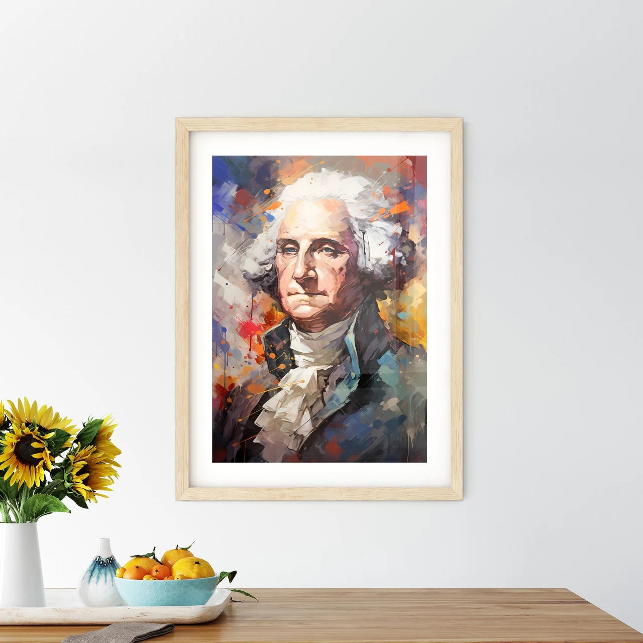 George Washington - A Painting Of A Ma - Kitchen Hangings