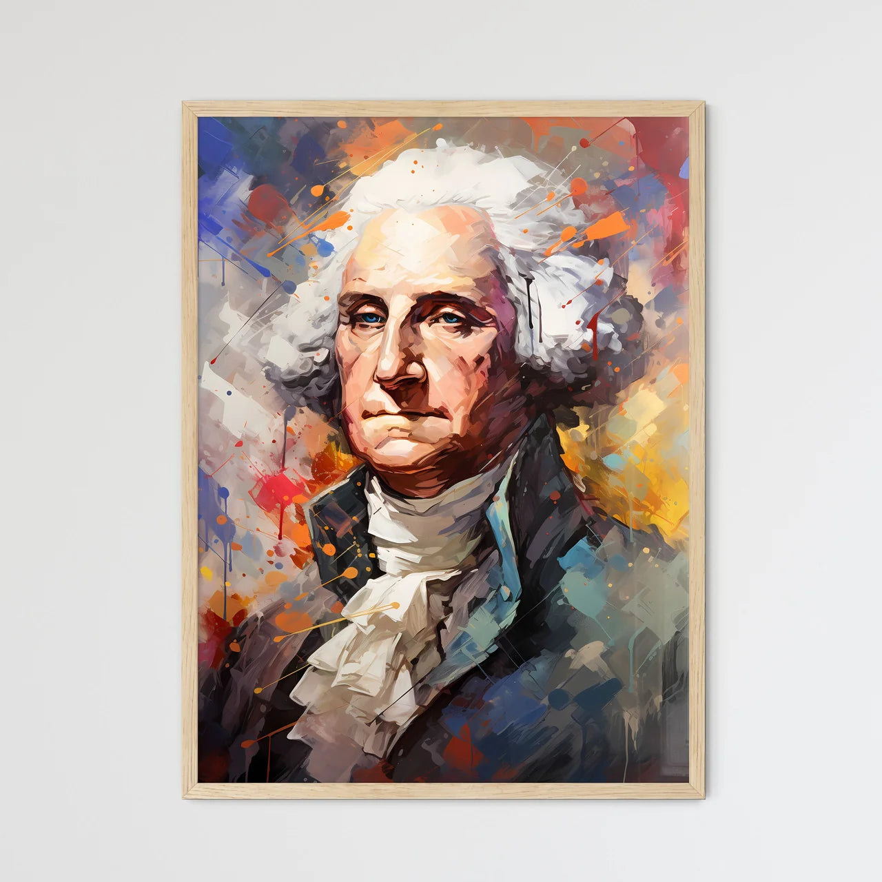 George Washington - A Painting Of A Ma - Framed Art Print