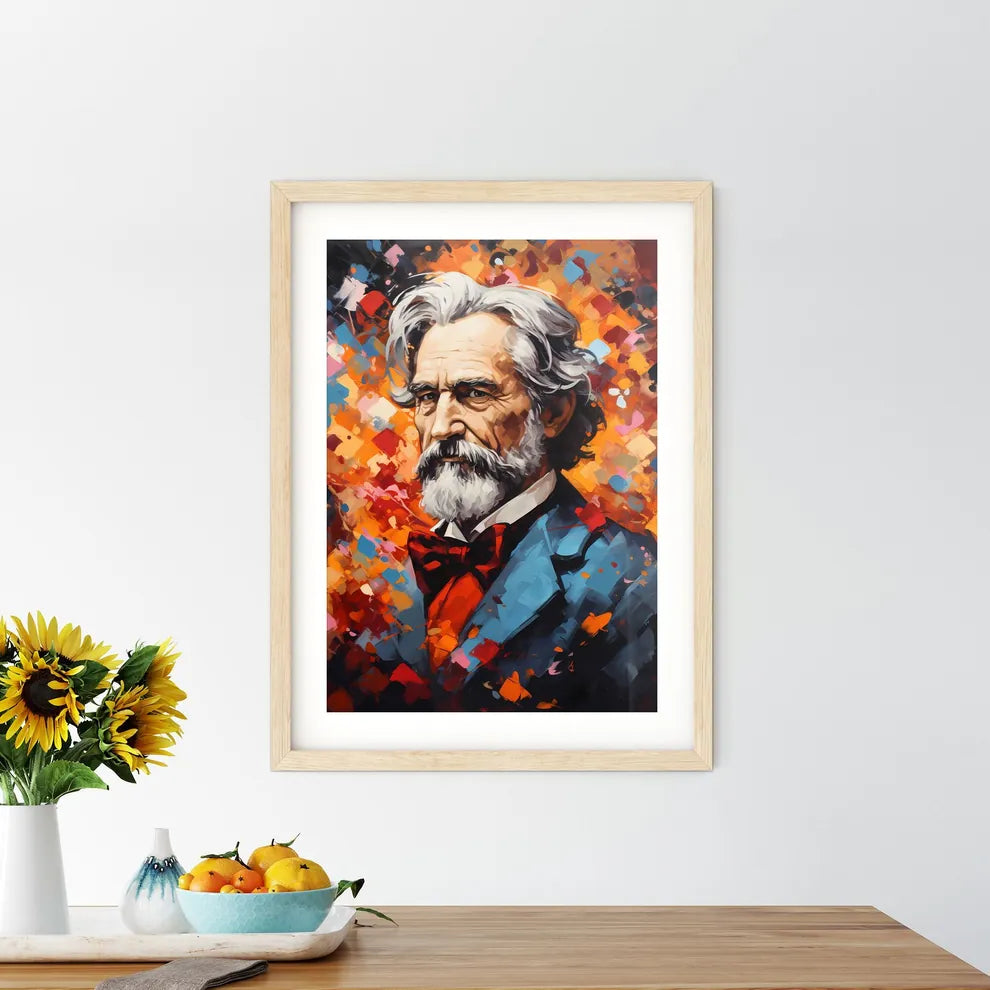Giuseppe Verdi - A Painting Of A Man With A  - Kitchen Hangings
