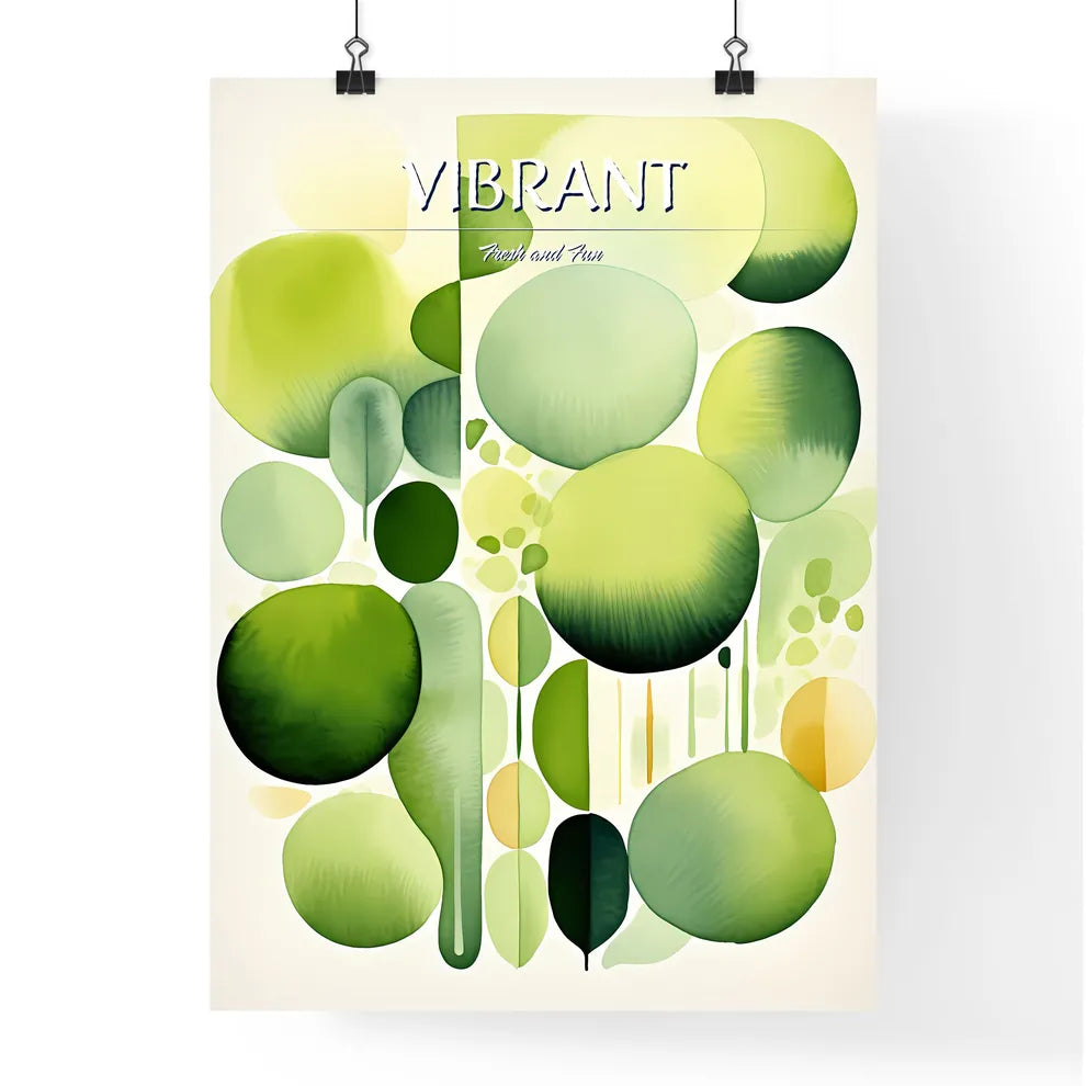 Green Two - A Green And Yellow Circl Poster