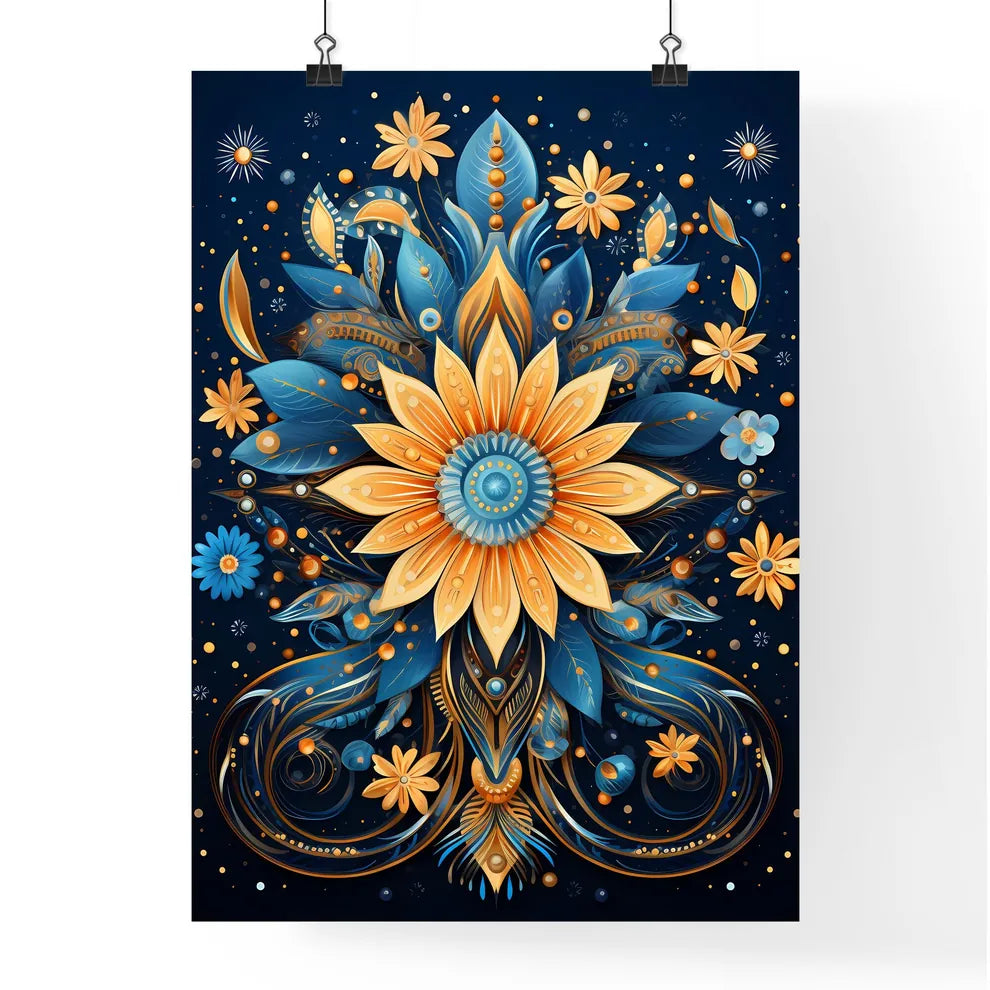 Greetings - A Colorful Flower With Leaves An Poster