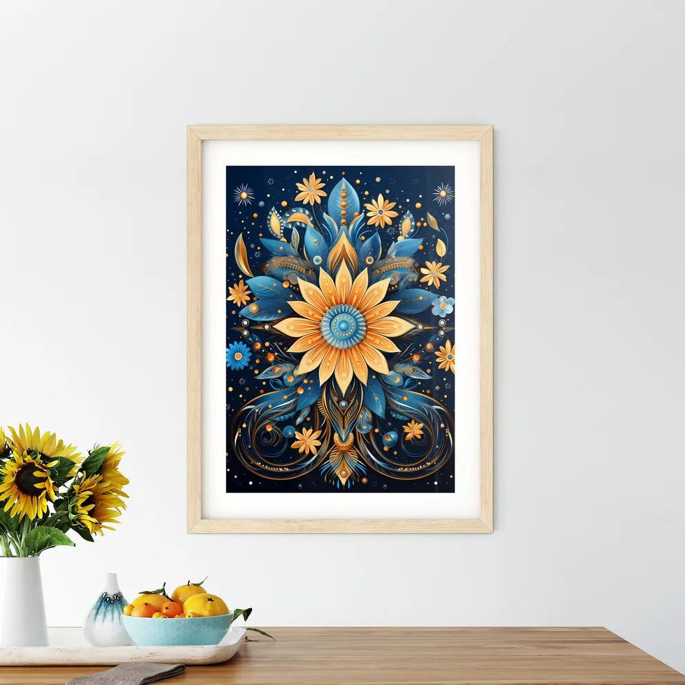 Greetings - A Colorful Flower With Leaves An - Kitchen Hangings