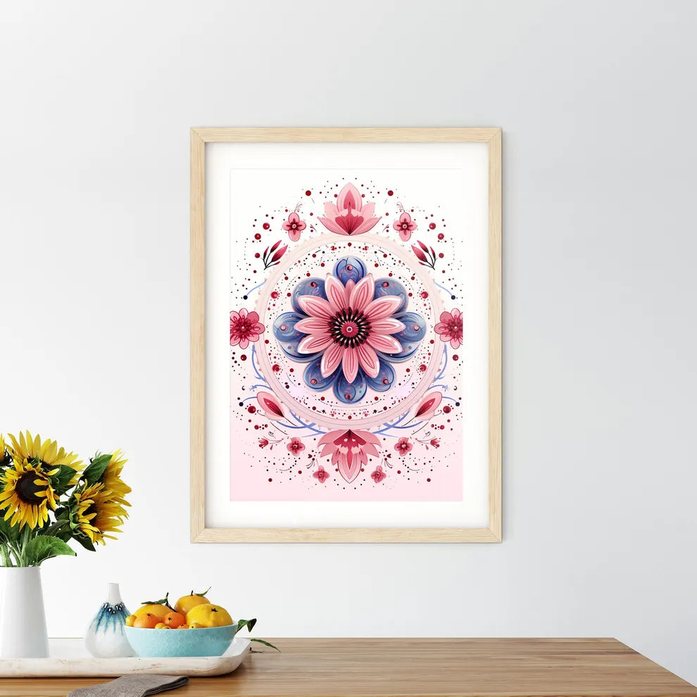 Greetings - A Flower Design On A White Backg - Kitchen Hangings
