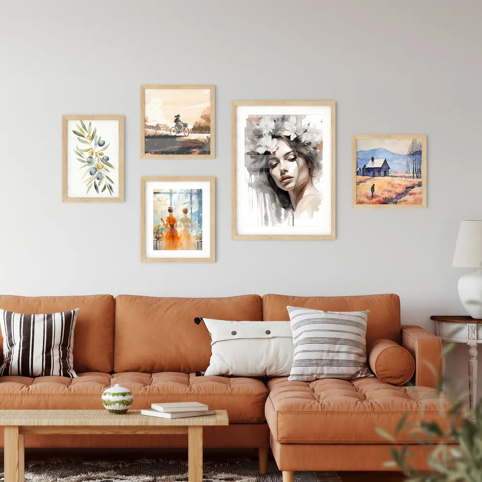 Hair Stylist - A Woman With Flowers In Her H Framed Print