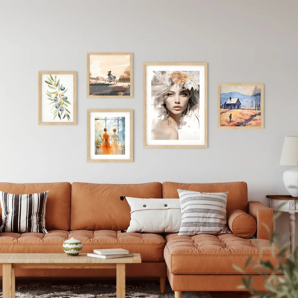 Hair Stylist - A Woman With Flowers In Her H Framed Print