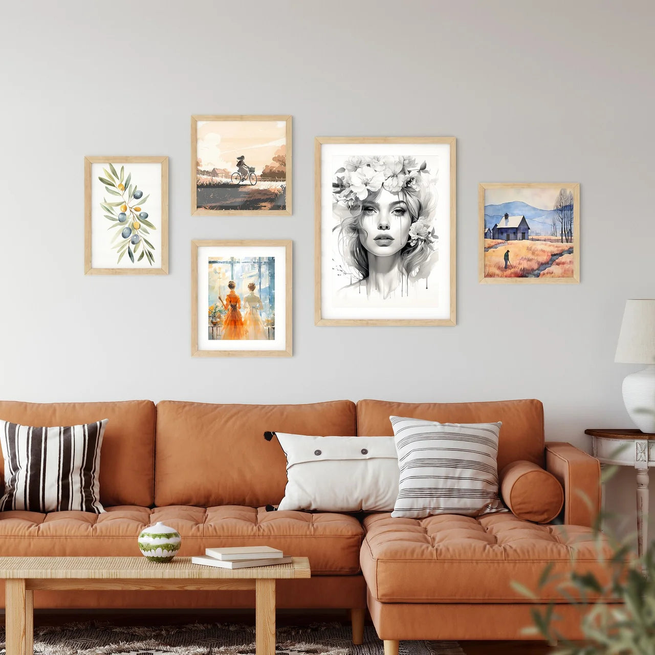 Hair Stylist - A Woman With Flowers In Her H Framed Print