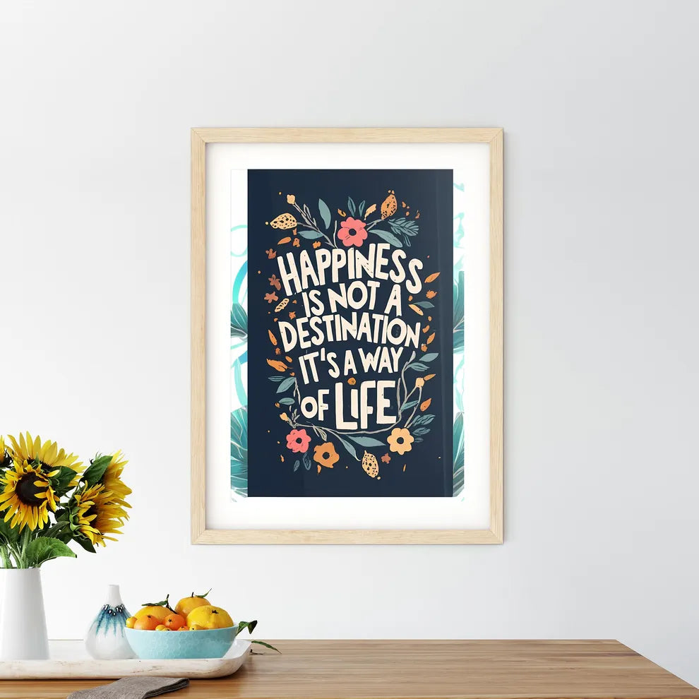 Happiness Is Not A Destination - A Black Rec - Kitchen Hangings