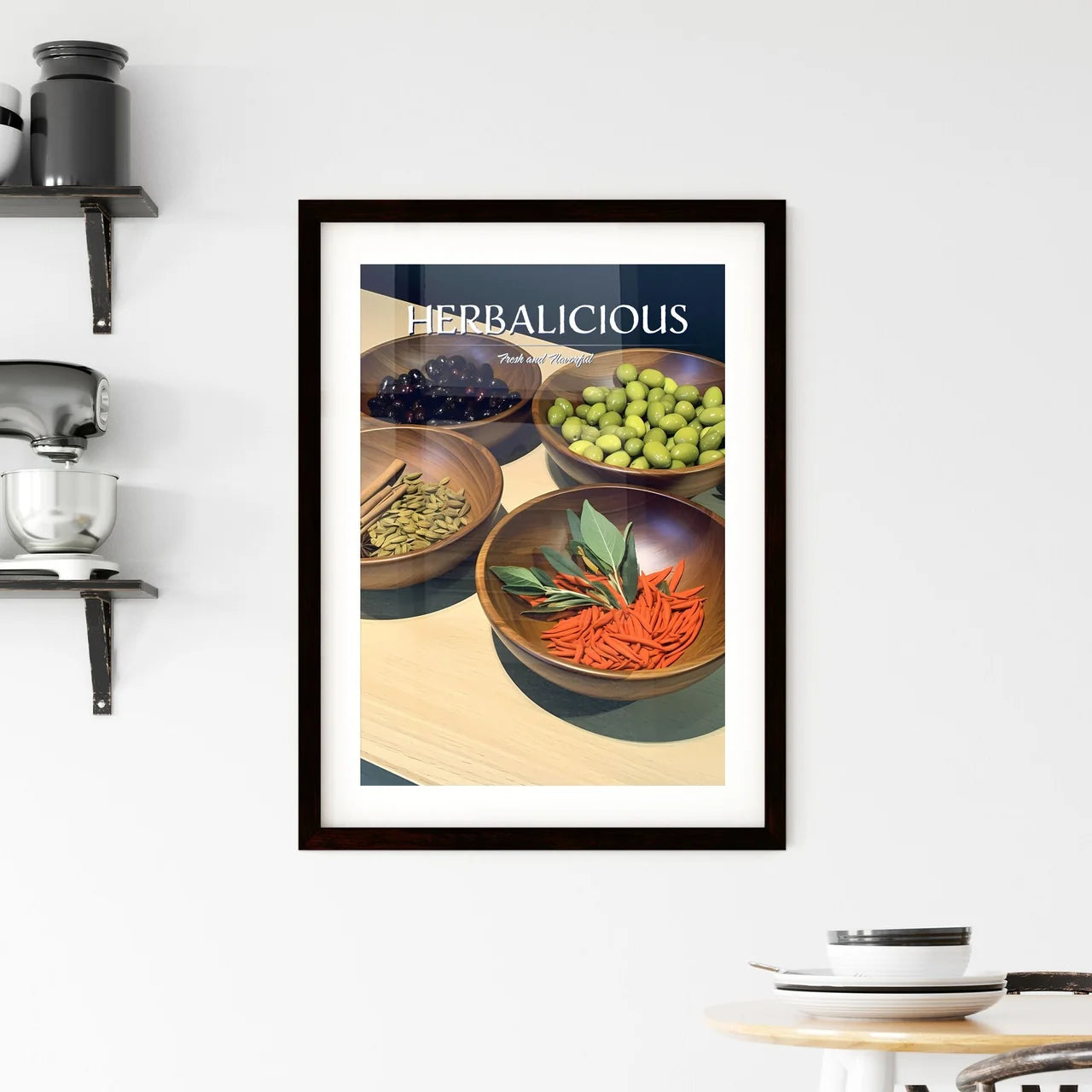 Herbs - A Group Of Bowls Of Foo Framed Print