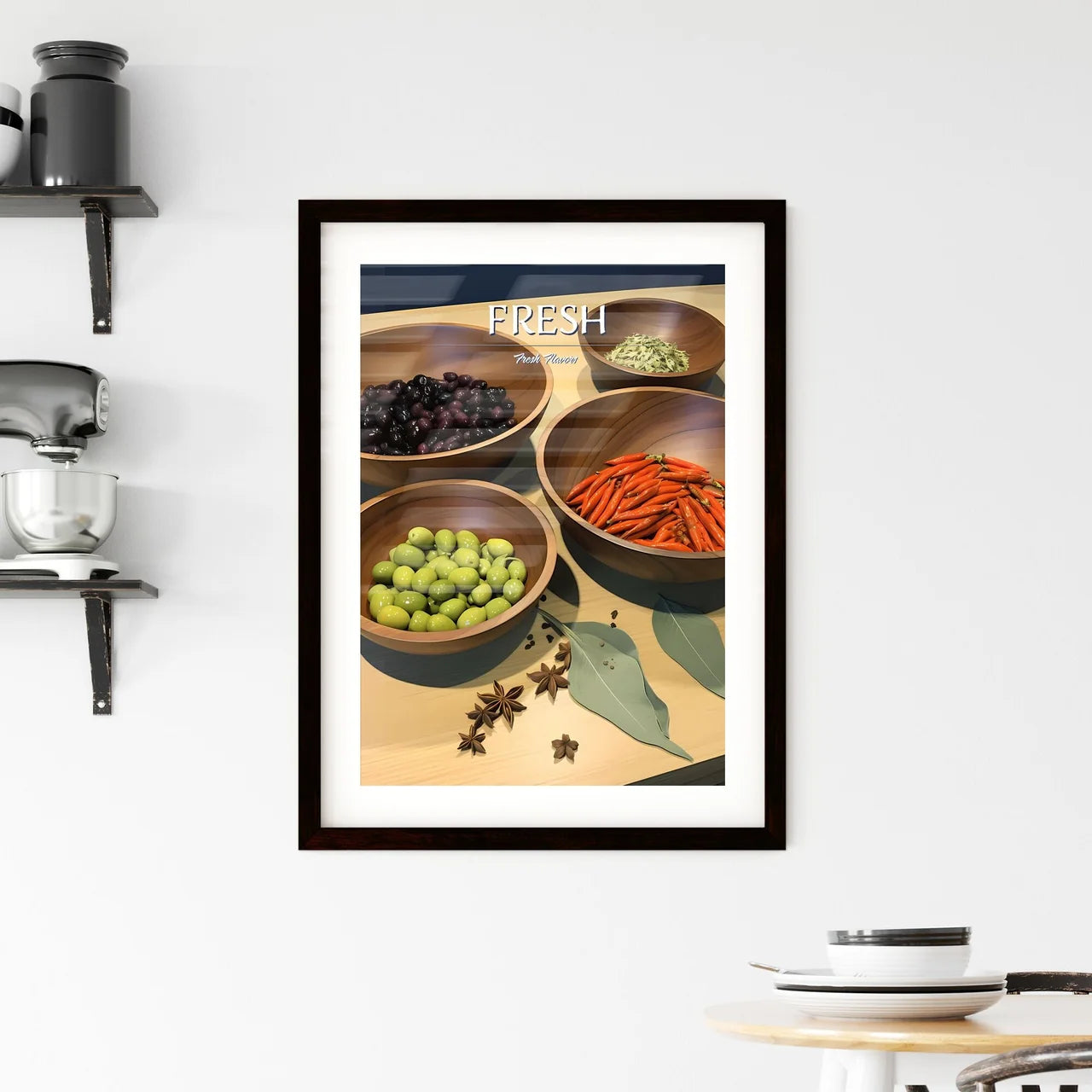 Herbs - A Group Of Bowls Of Foo Framed Print