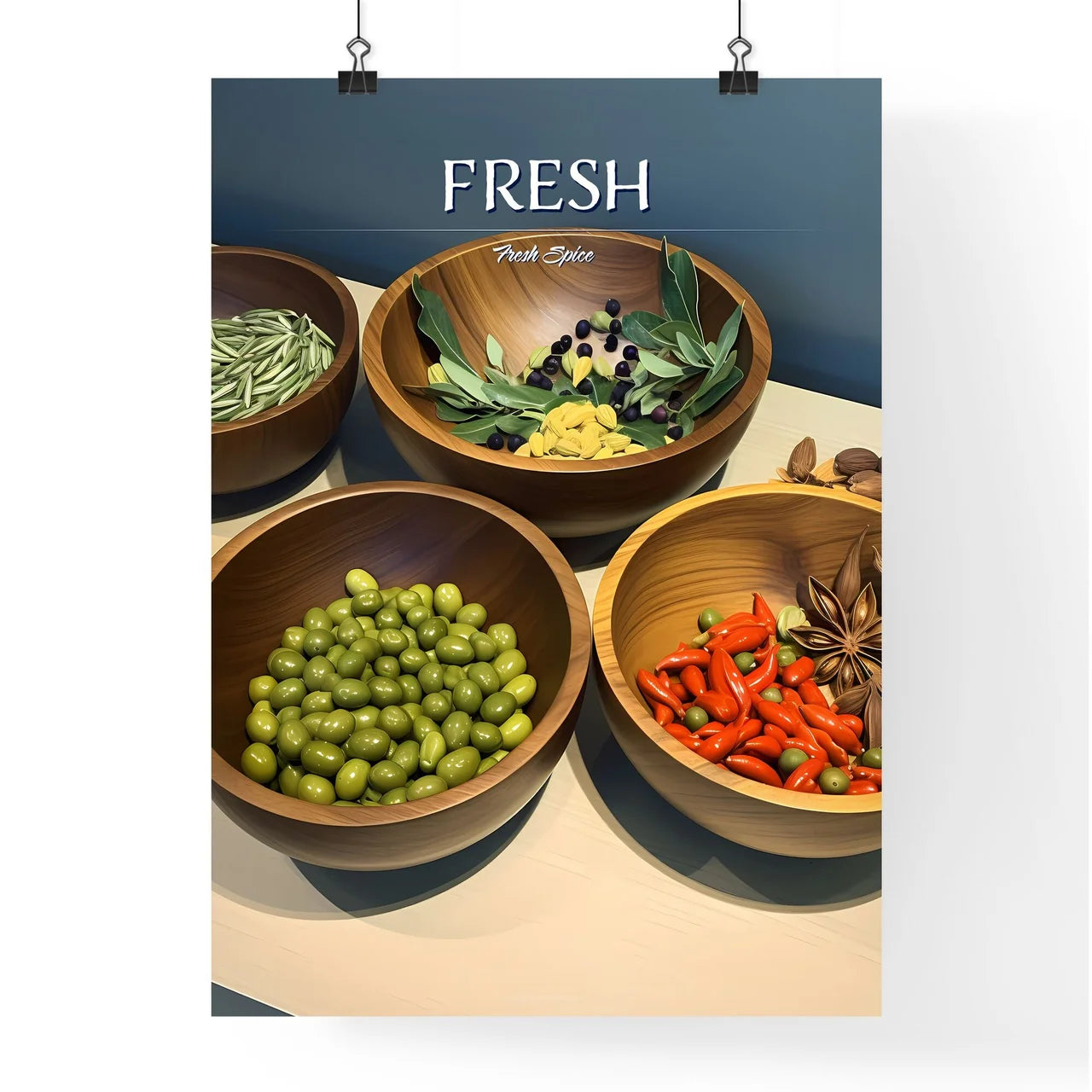 Herbs - A Group Of Bowls Of Foo Poster