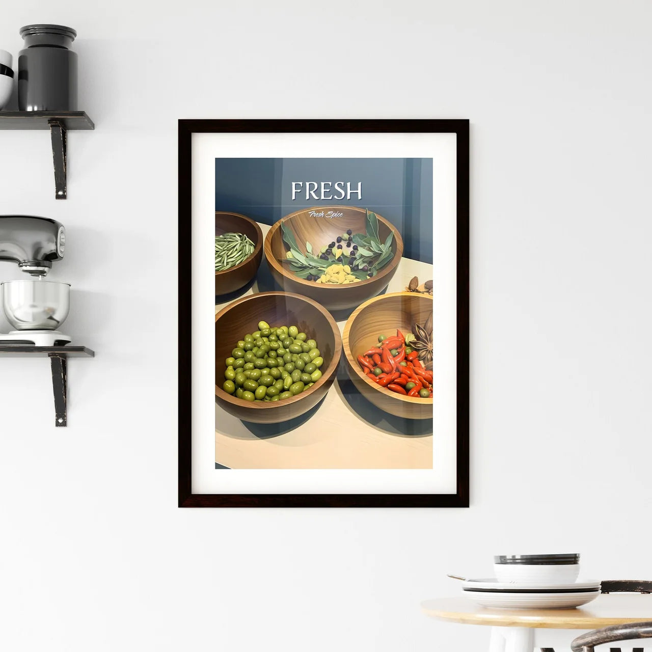Herbs - A Group Of Bowls Of Foo Framed Print