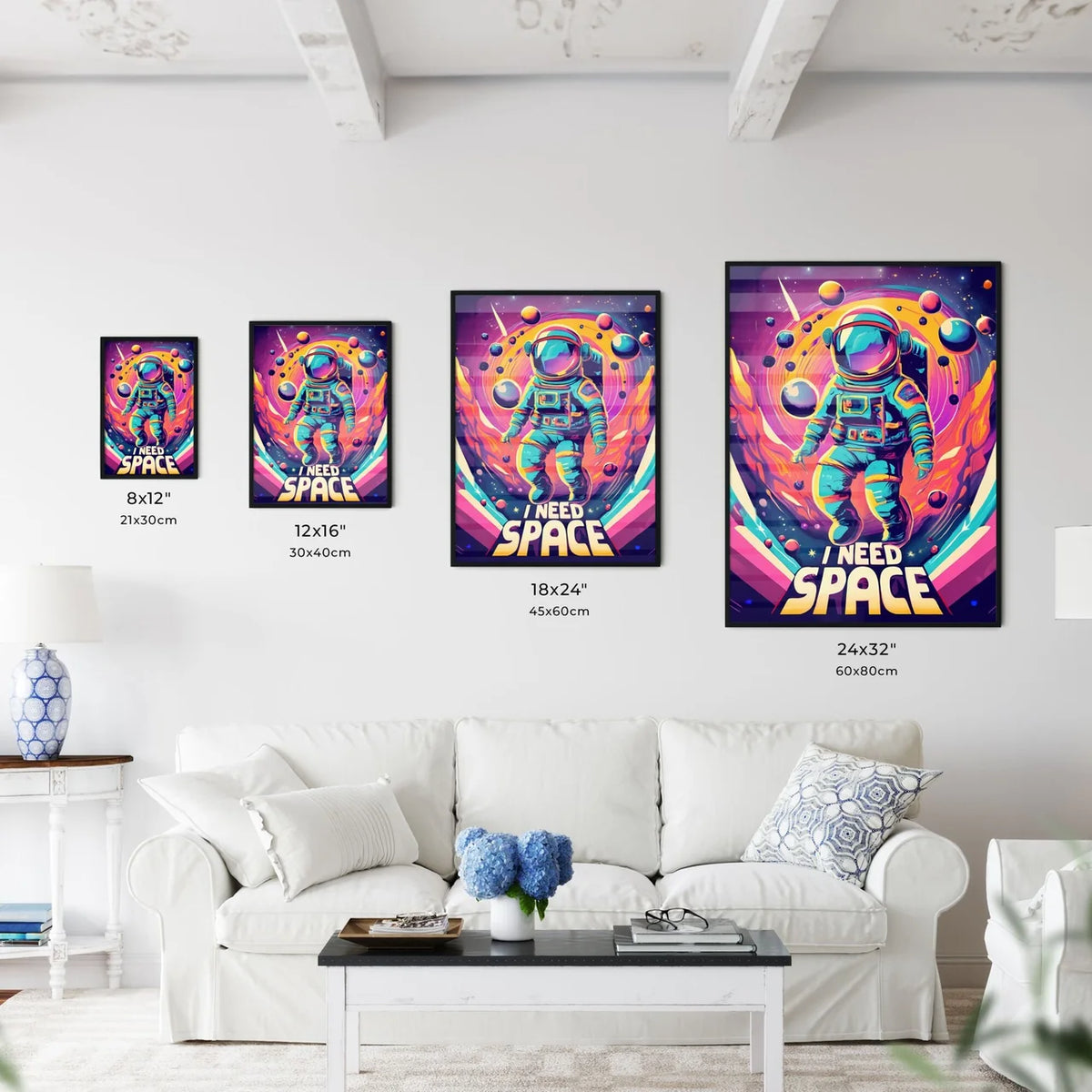 I Need Space - An Astronaut In Spac Wall Art