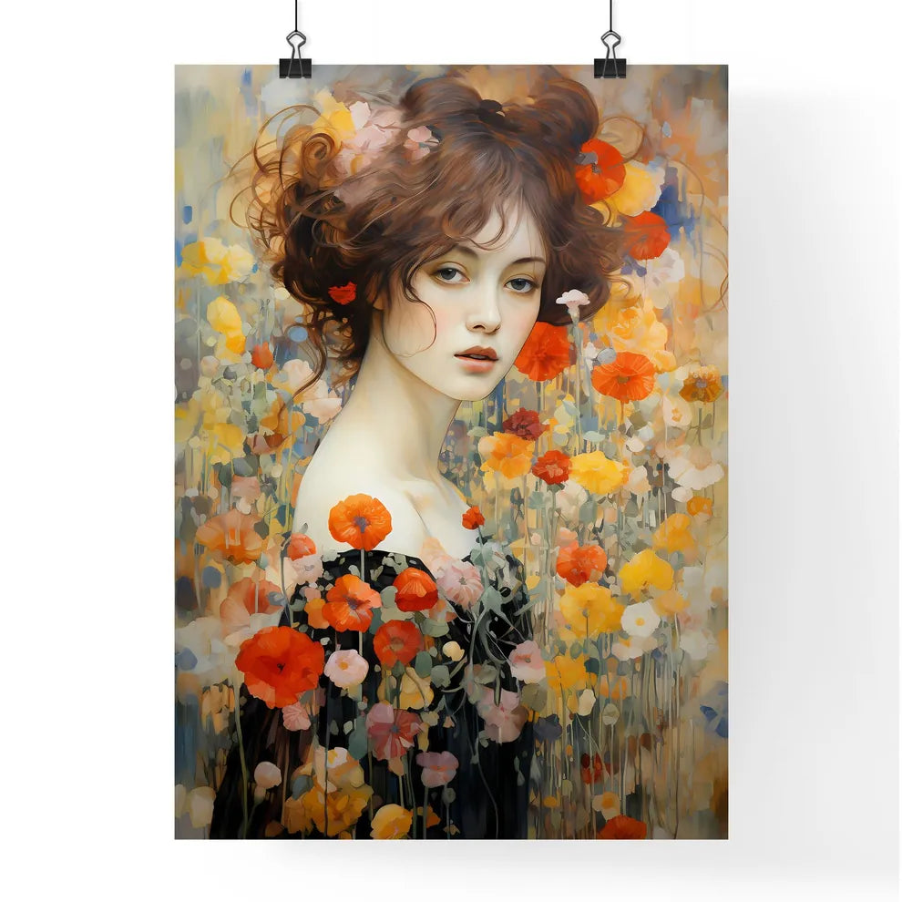 Impressionism - A Woman With Red Hair And Fl Poster